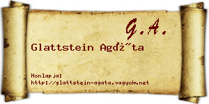 Glattstein Agáta névjegykártya